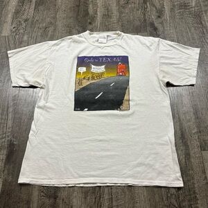 Vintage 90s Comic Strip Art T Shirt Universal Press Syndicate Texas Armadillo